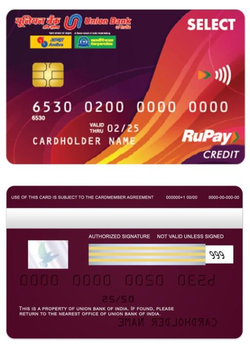 India Union Bank RuPay credit card